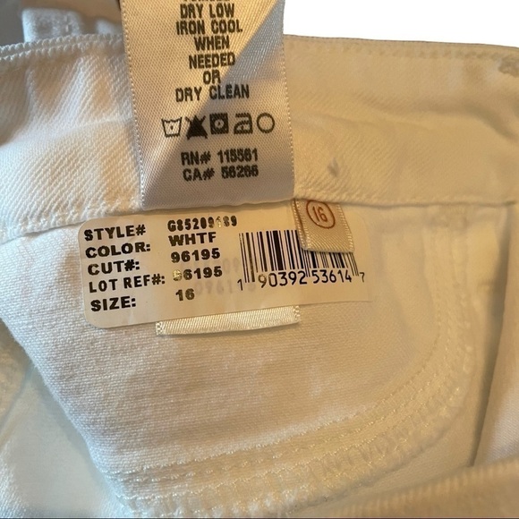 Jen7 7 For All Mankind 7FAM White Denim Bermuda Shorts Size 16 New NWT - Picture 7 of 7